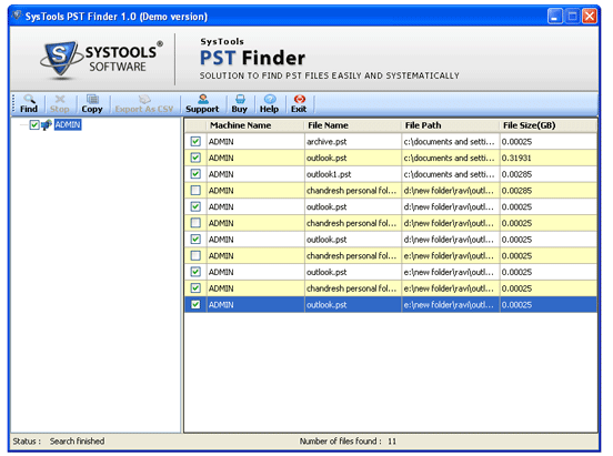 Outlook PST File Search Tool